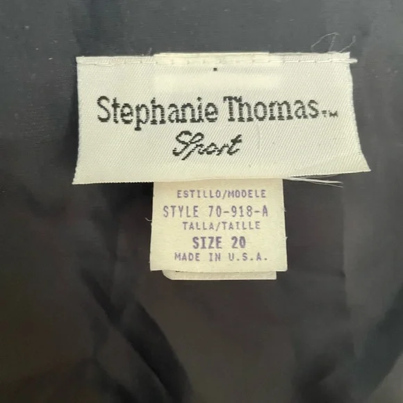 Vintage Plus Size Stephanie Thomas Sport Size 20 Nautical Vest Sailor Rope Charm - Picture 2 of 7